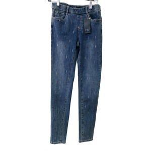 NEW FDJ women's pull-on slim leg jeans in med blue